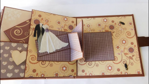 Tutorial to create a wedding scrapbook pop-up album